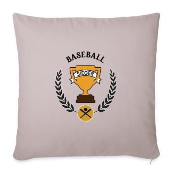 Baseball Sieger Baseballer Spieler Team Sieg - Sofakissenbezug 45 x 45 cm - helles Taupe - Vorne