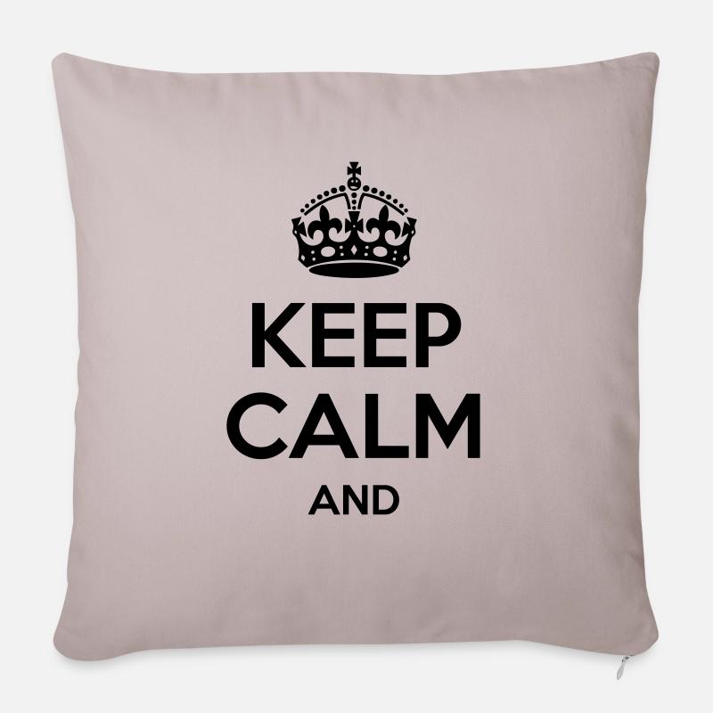 Keep Calm - Sofakissenbezug 45 x 45 cm - helles Taupe