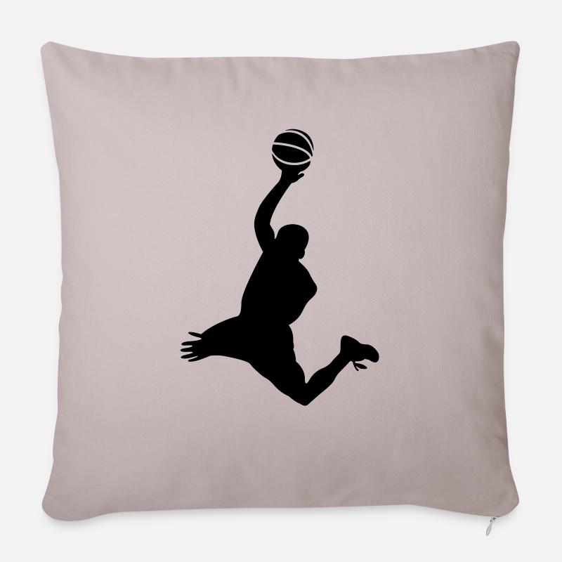 Basketball # 3 - Housse de coussin décorative 45 x 45 cm - taupe clair