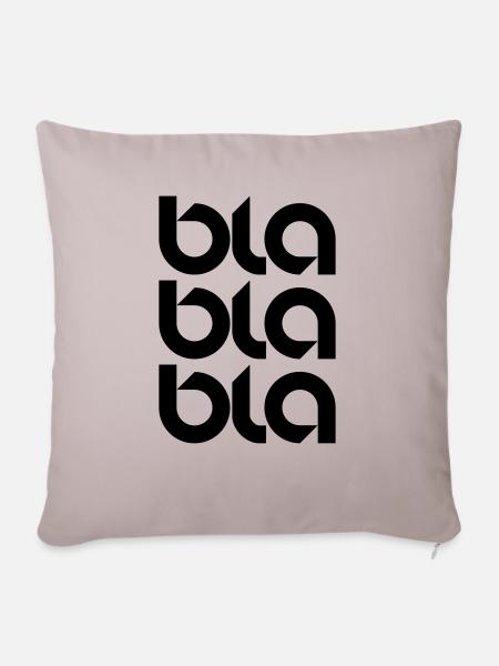 Bla Bla Bla - Sofakissenbezug 45 x 45 cm - helles Taupe