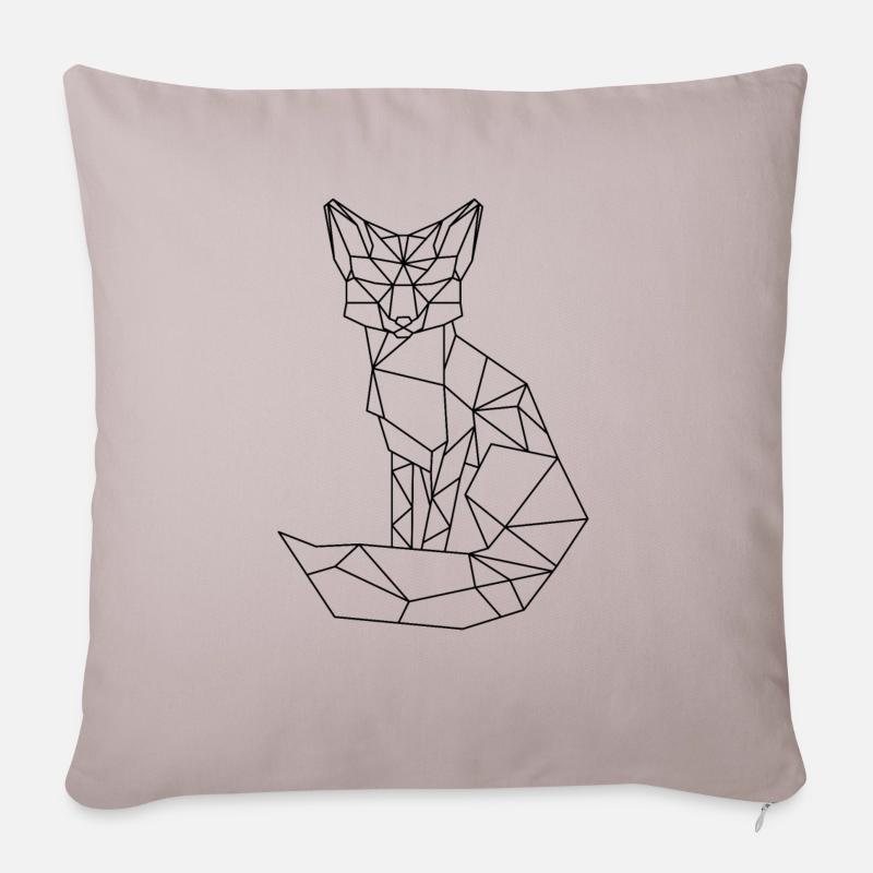 Fuchs - Sofakissenbezug 45 x 45 cm - helles Taupe