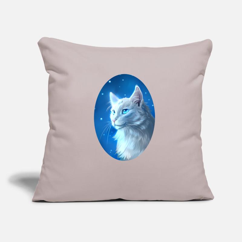 Cloudtail Cloud Tail Warrior Chats Chat Blanc Housse de coussin décorative 45 x 45 cm