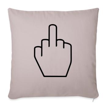 Finger, fick dich - Sofakissenbezug 45 x 45 cm - helles Taupe - Vorne