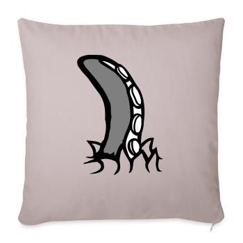 Tentacule Octopus Monster Chemise déchirée Alien - Housse de coussin décorative 45 x 45 cm - taupe clair - Devant
