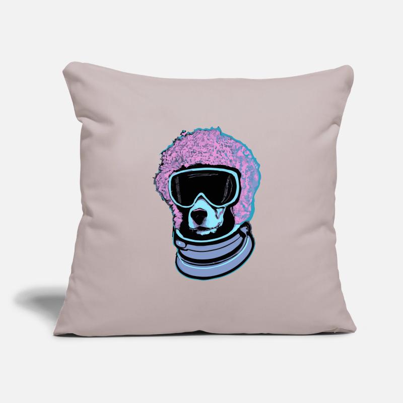 Synthwave Poodle Dog Puppy Sofa pillowcase 17,3'' x 17,3'' (45 x 45 cm)