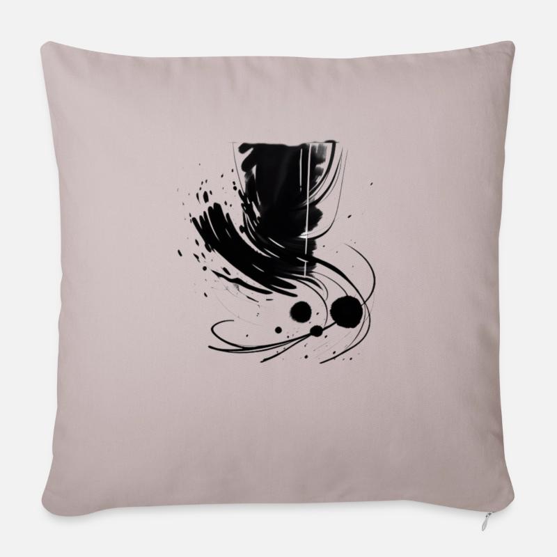 Abstract - Sofa pillowcase 17,3'' x 17,3'' (45 x 45 cm) - light taupe