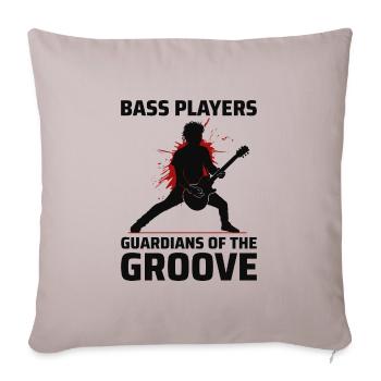 Basse Guitariste Musicien Musicien Bassiste Funny - Housse de coussin décorative 45 x 45 cm - taupe clair - Devant