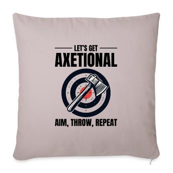 Axe axe de lancer Bullseye Aim Throw Repeat - Housse de coussin décorative 45 x 45 cm - taupe clair - Devant