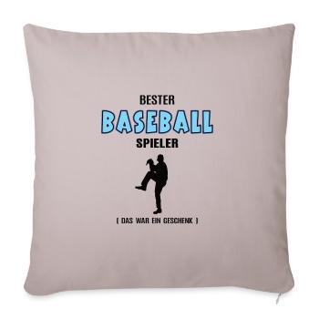 Baseball Spieler Bester Baseballer Geburtstag - Sofakissenbezug 45 x 45 cm - helles Taupe - Vorne