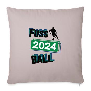 Fussball Spieler Team Turnier Mannschaft in 2024 - Sofakissenbezug 45 x 45 cm - helles Taupe - Vorne