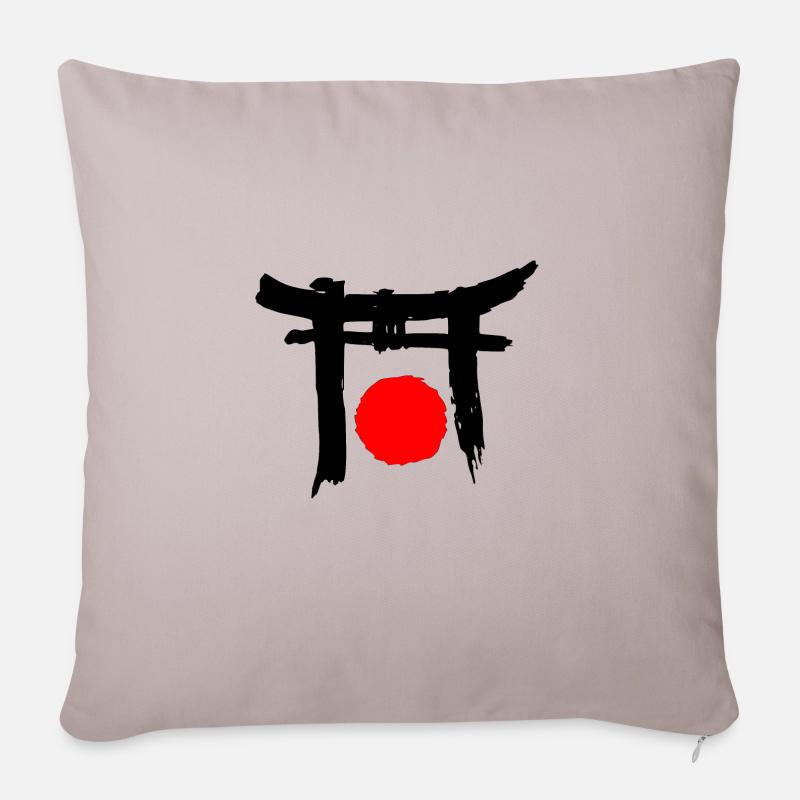 Japan - Sofakissenbezug 45 x 45 cm - helles Taupe