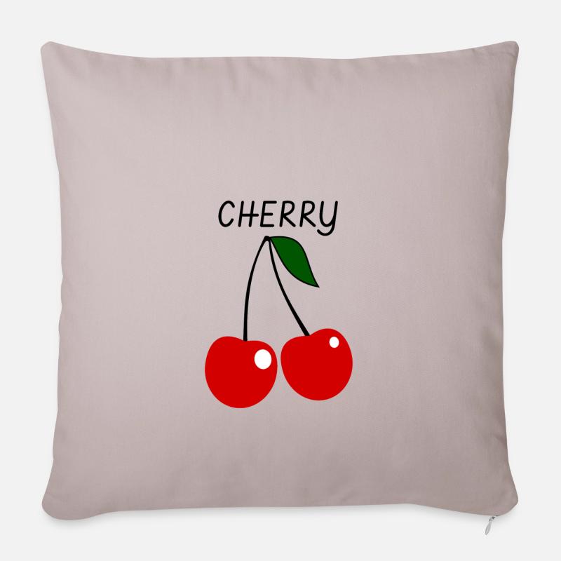cherry - Sofa pillowcase 17,3'' x 17,3'' (45 x 45 cm) - light taupe
