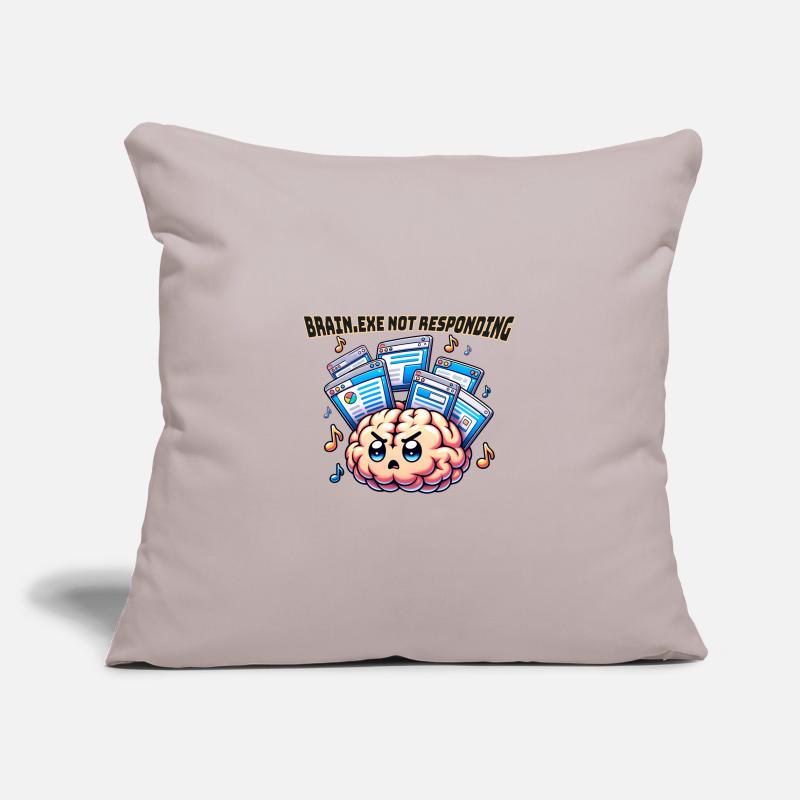 Brain.EXE Doesn't React – Nerd Saying Shirt Sofa pillowcase 17,3'' x 17,3'' (45 x 45 cm)