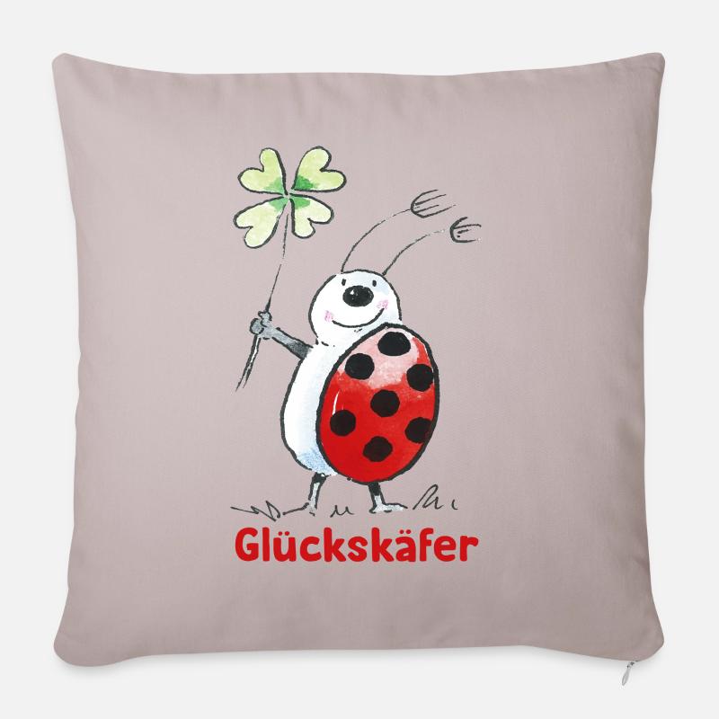 TABALUGA Glückskäfer Bully Der Marienkäfer - Sofakissenbezug 45 x 45 cm - helles Taupe