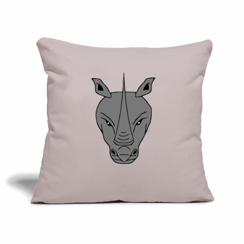 Rhino Face - Housse de coussin décorative 45 x 45 cm