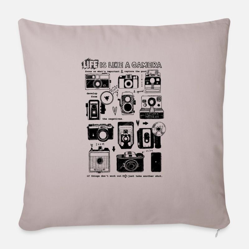Camera - Sofakissenbezug 45 x 45 cm - helles Taupe