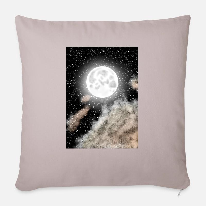 Nuages de lune - Housse de coussin décorative 45 x 45 cm - taupe clair