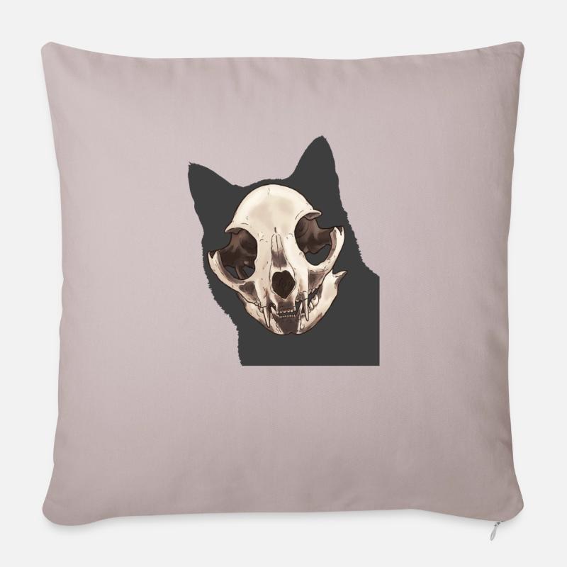 Cat Skull - Sofakissenbezug 45 x 45 cm - helles Taupe