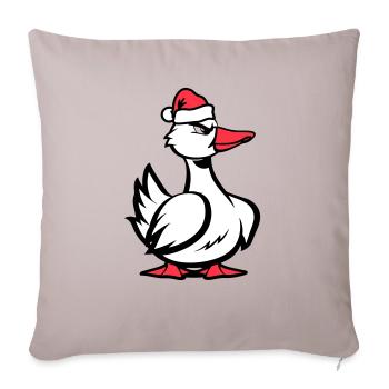 Noël de la bande dessinée de canard - Housse de coussin décorative 45 x 45 cm - taupe clair - Devant