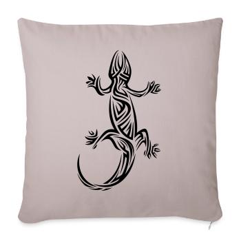 Gecko Tribal Tattoo - Sofakissenbezug 45 x 45 cm - helles Taupe - Vorne