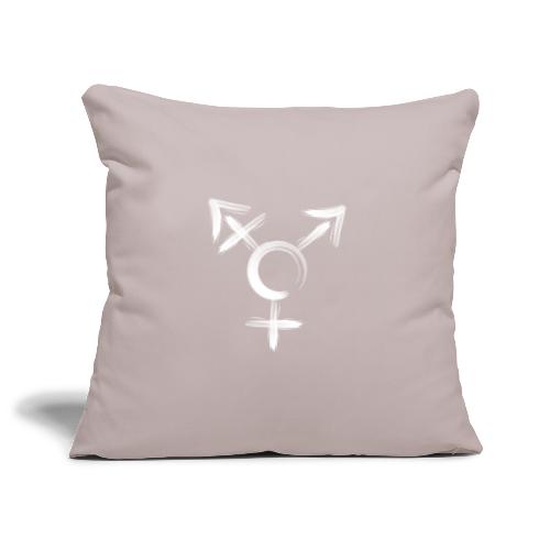 Symbol Transgender weiss - Sofakissenbezug 45 x 45 cm