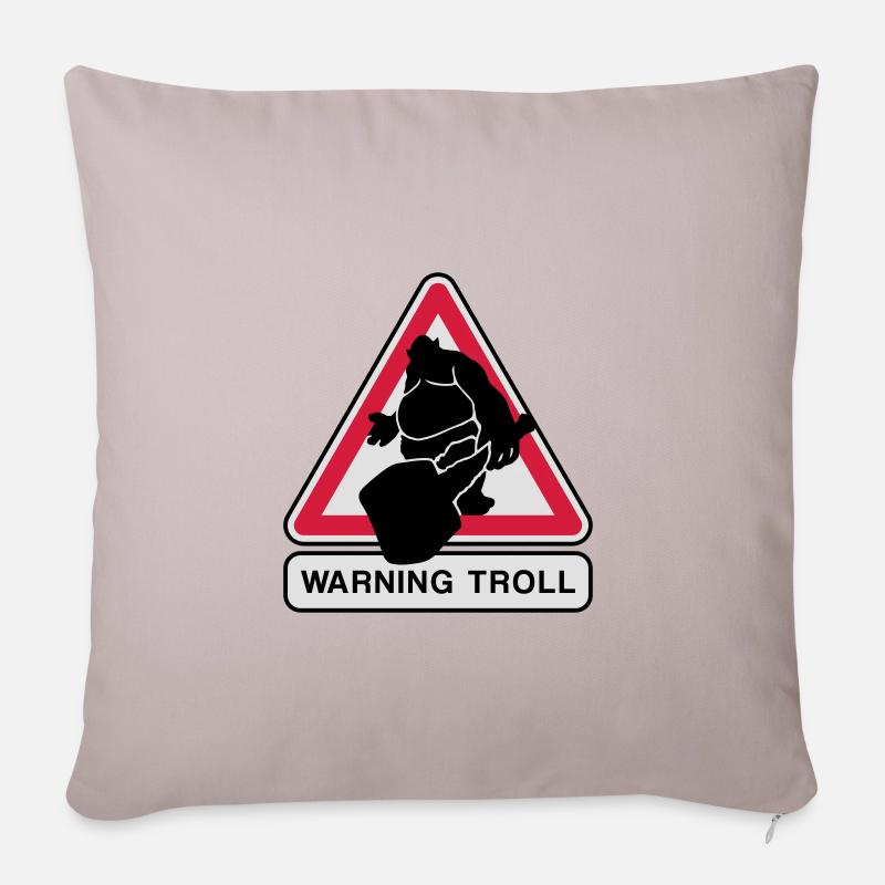 Troll - Housse de coussin décorative 45 x 45 cm - taupe clair