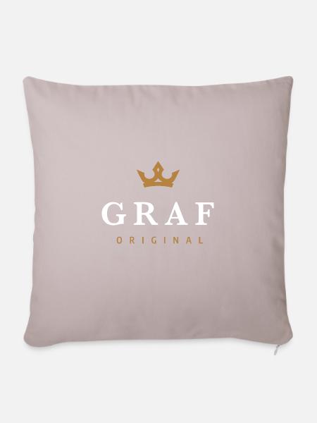 Graf Original Familienlogo - Sofakissenbezug 45 x 45 cm - helles Taupe