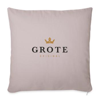 Logo original de la famille Grote - Housse de coussin décorative 45 x 45 cm - taupe clair - Devant