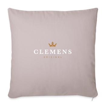 Clemens Original Family Logo - Sofa pillowcase 17,3'' x 17,3'' (45 x 45 cm) - light taupe - Front