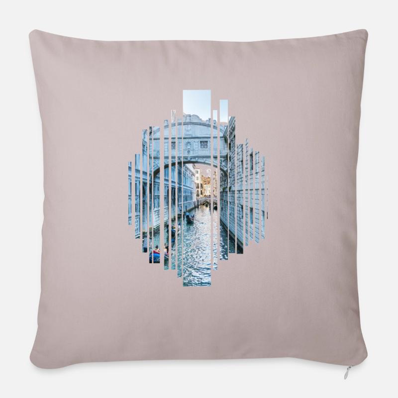 Coupe de Venise - Housse de coussin décorative 45 x 45 cm - taupe clair