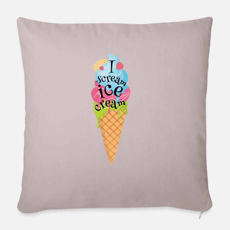 glace - Housse de coussin décorative 45 x 45 cm - taupe clair