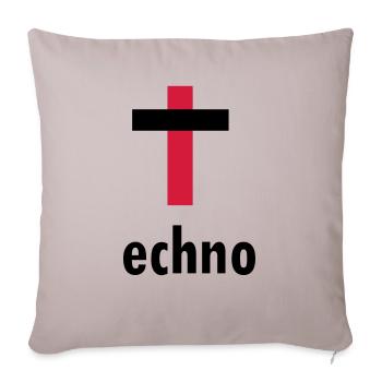 Techno-Kreuz - Sofakissenbezug 45 x 45 cm - helles Taupe - Vorne