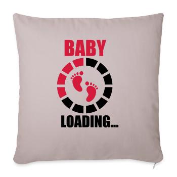 Baby loading - Housse de coussin décorative 45 x 45 cm - taupe clair - Devant