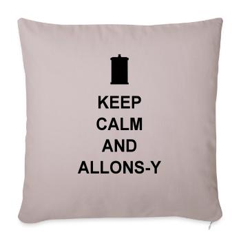 Allons-y - Sofakissenbezug 45 x 45 cm - helles Taupe - Vorne
