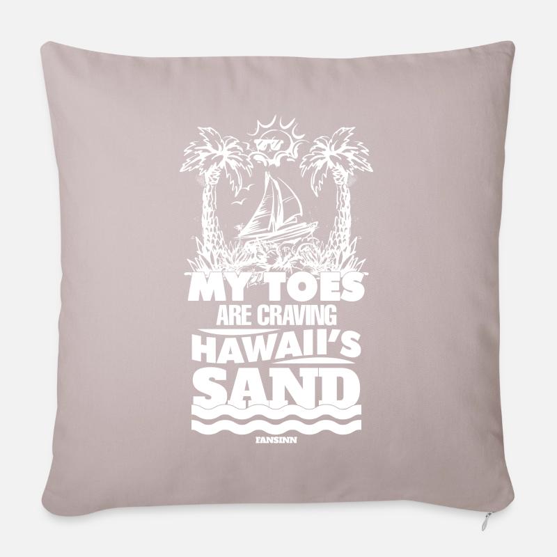 Hawaii - Sofakissenbezug 45 x 45 cm - helles Taupe