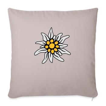 EDELWEISS BLOSSOM - Sofa pillowcase 17,3'' x 17,3'' (45 x 45 cm) - light taupe - Front