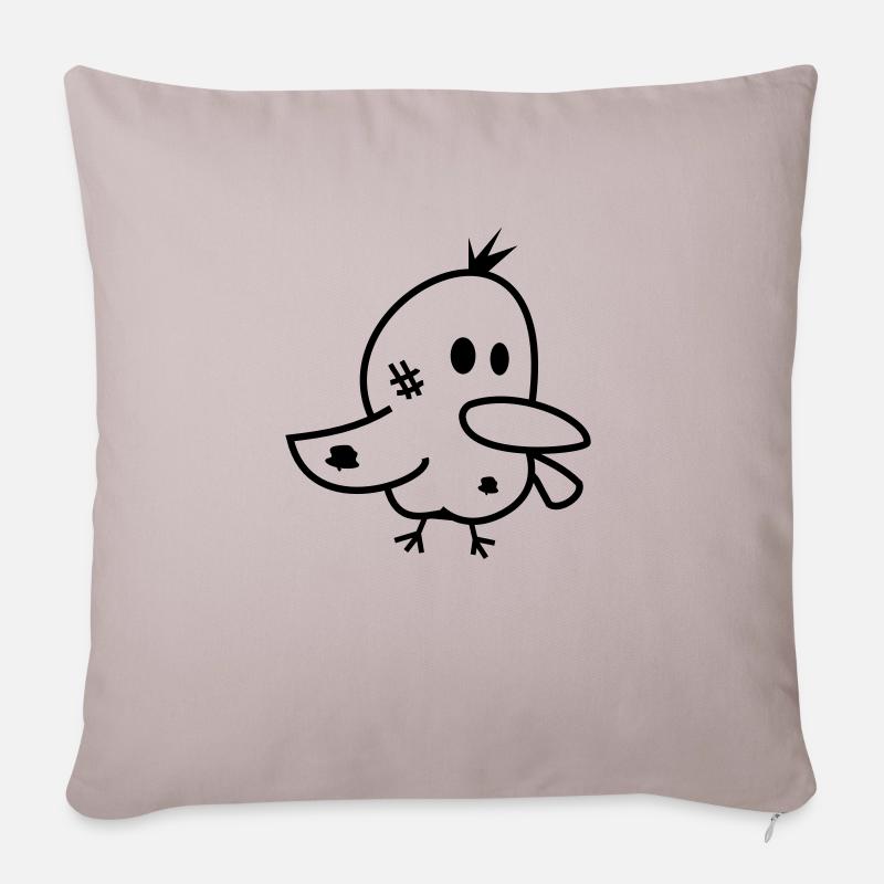 Kleiner Dreckspatz - Sofakissenbezug 45 x 45 cm - helles Taupe