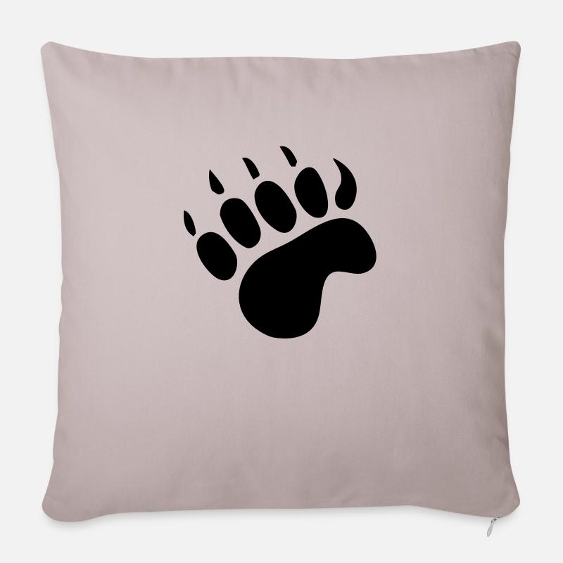 Pate d'ours - Housse de coussin décorative 45 x 45 cm - taupe clair