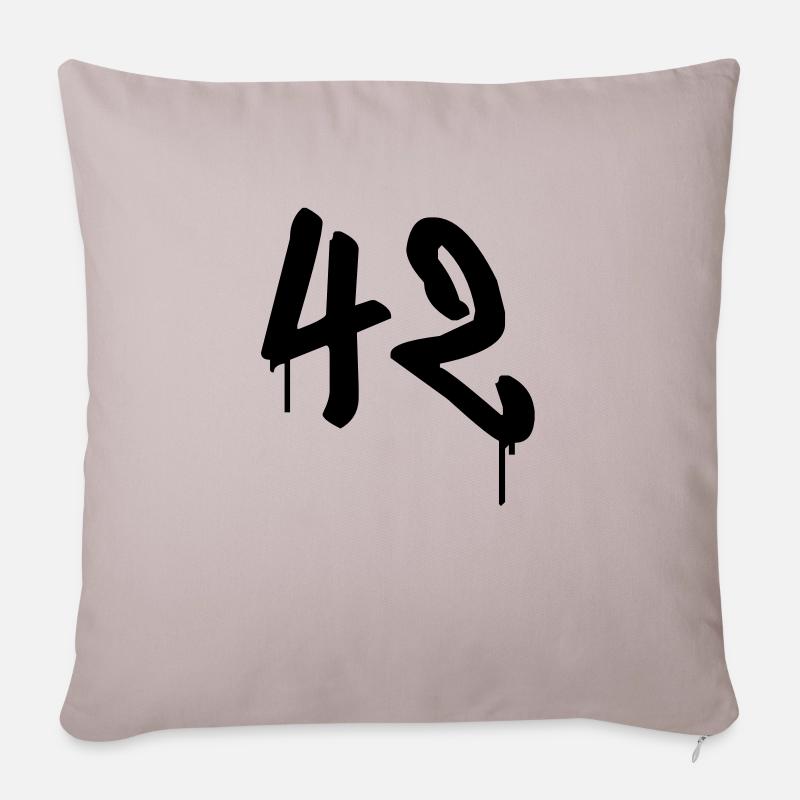 Tag : 42 - Housse de coussin décorative 45 x 45 cm - taupe clair
