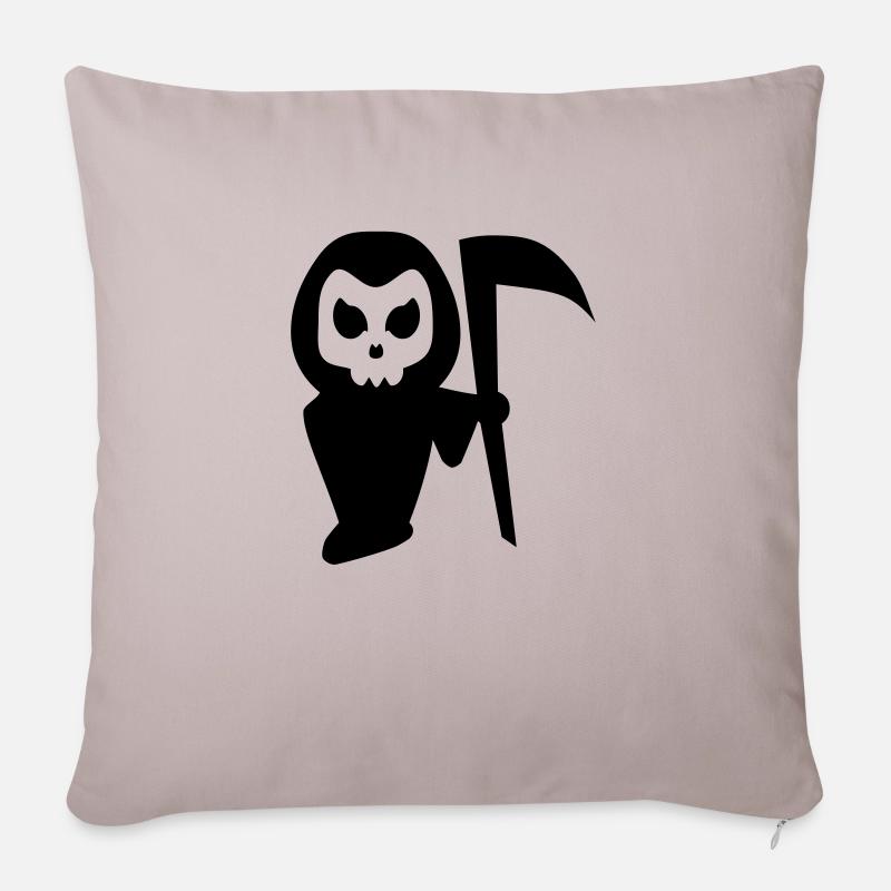 Mort faux Halloween - Housse de coussin décorative 45 x 45 cm - taupe clair