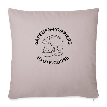sapeurs-pompiers haute corse - Housse de coussin décorative 45 x 45 cm - taupe clair - Devant