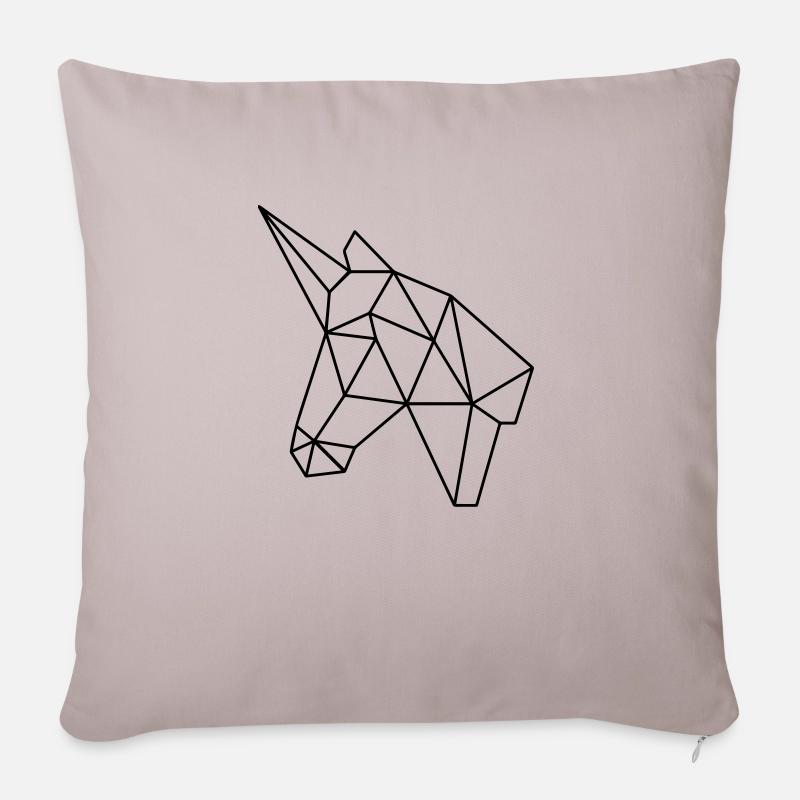 Einhorn - Sofakissenbezug 45 x 45 cm - helles Taupe