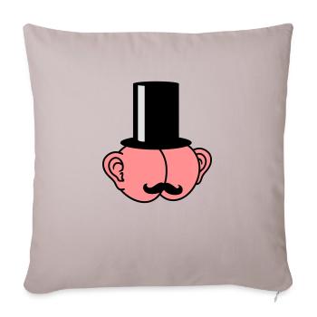 Sir Ass With Ears - Housse de coussin décorative 45 x 45 cm - taupe clair - Devant