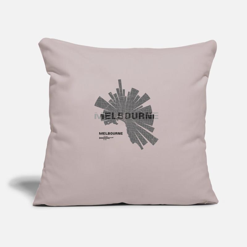 Melbourne Map Sofa pillowcase 17,3'' x 17,3'' (45 x 45 cm)