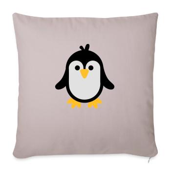 Manchot - Housse de coussin décorative 45 x 45 cm - taupe clair - Devant