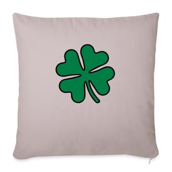 Trèfle - Feuille de trèfle - Housse de coussin décorative 45 x 45 cm - taupe clair - Devant