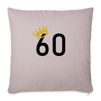 60 ans - Housse de coussin décorative 45 x 45 cm - taupe clair - Devant