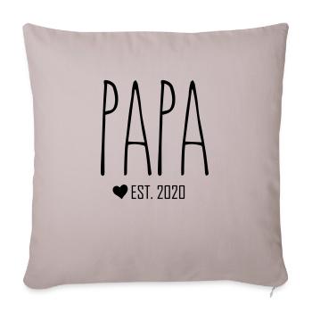 PAPA EST2020 - Sofakissenbezug 45 x 45 cm - helles Taupe - Vorne