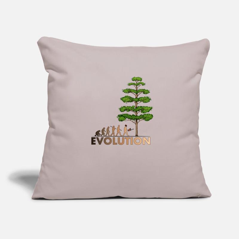 Tronçonneuse Evolution Color Big Tree Housse de coussin décorative 45 x 45 cm