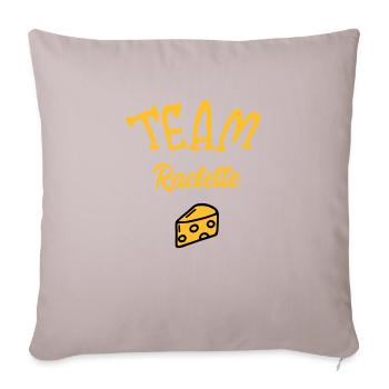 Team Raclette - Housse de coussin décorative 45 x 45 cm - taupe clair - Devant